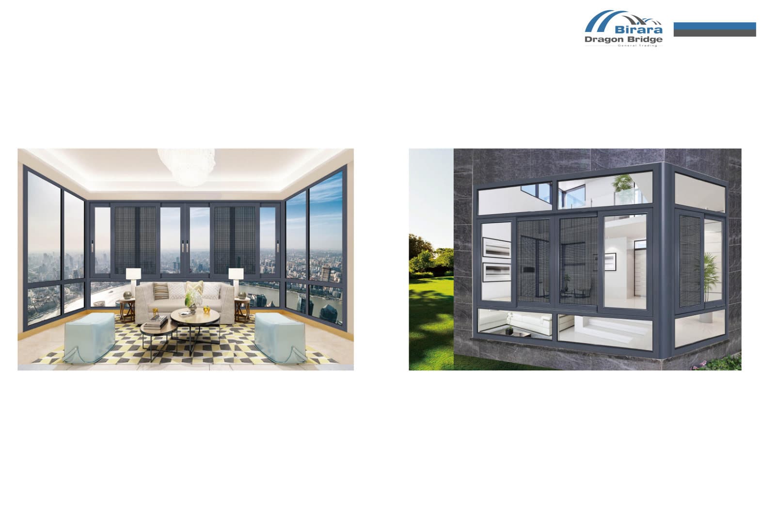 Flexible glazed walls