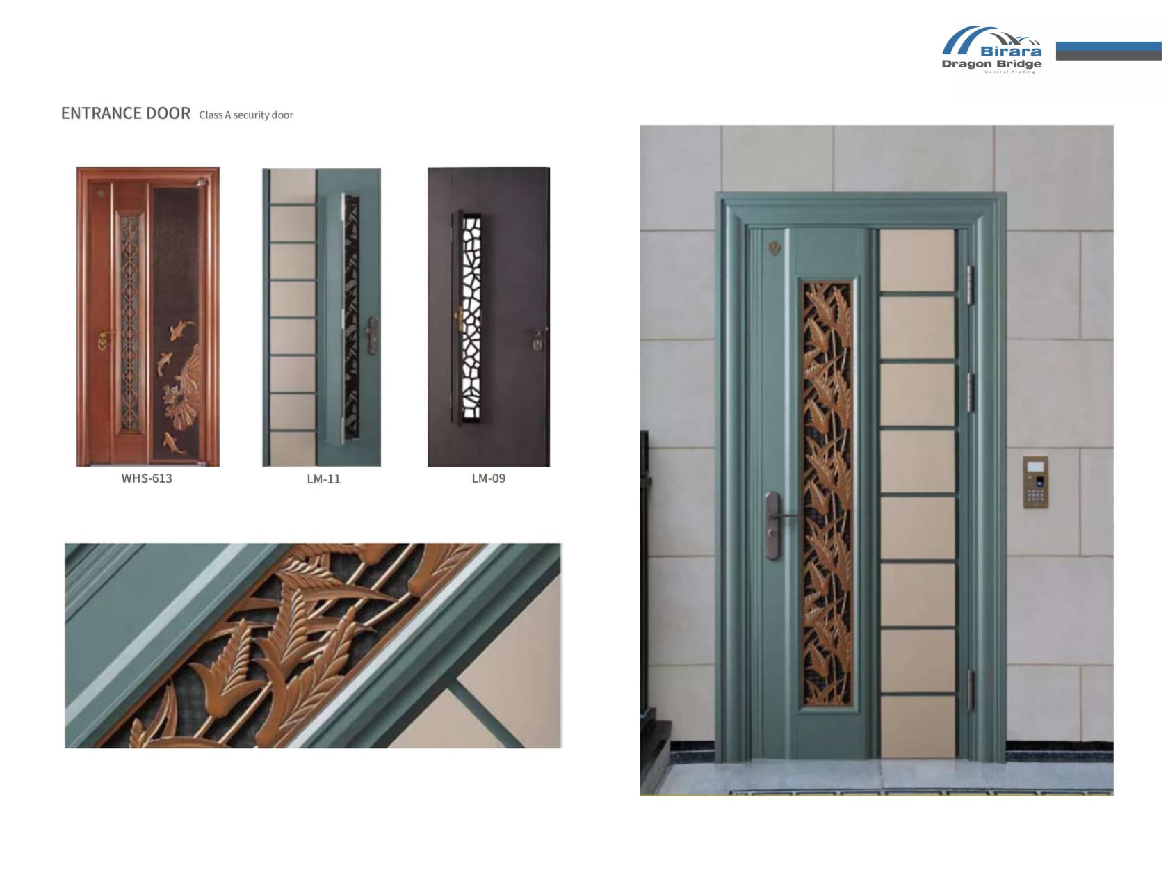 Contemporary entrance door collection