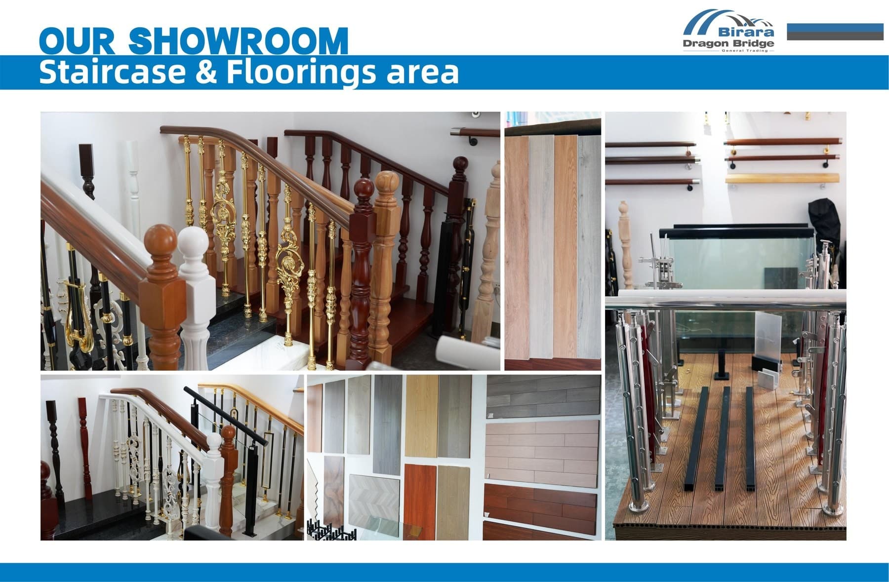 Birara staircase and flooring photographs from the 2026 company profile